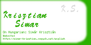 krisztian simar business card